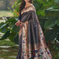Dark Blue Banarasi Soft Silk Paithani Saree With Fancy Meena Weaves
